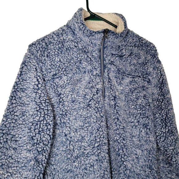 Canyon Creek Sherpa Pullover Sweater Blue Fluffy Soft Womens‎ Large Long Sleeve - Picture 8 of 9